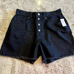 NWT Girls High-waisted Frayed Hem Jean Shorts